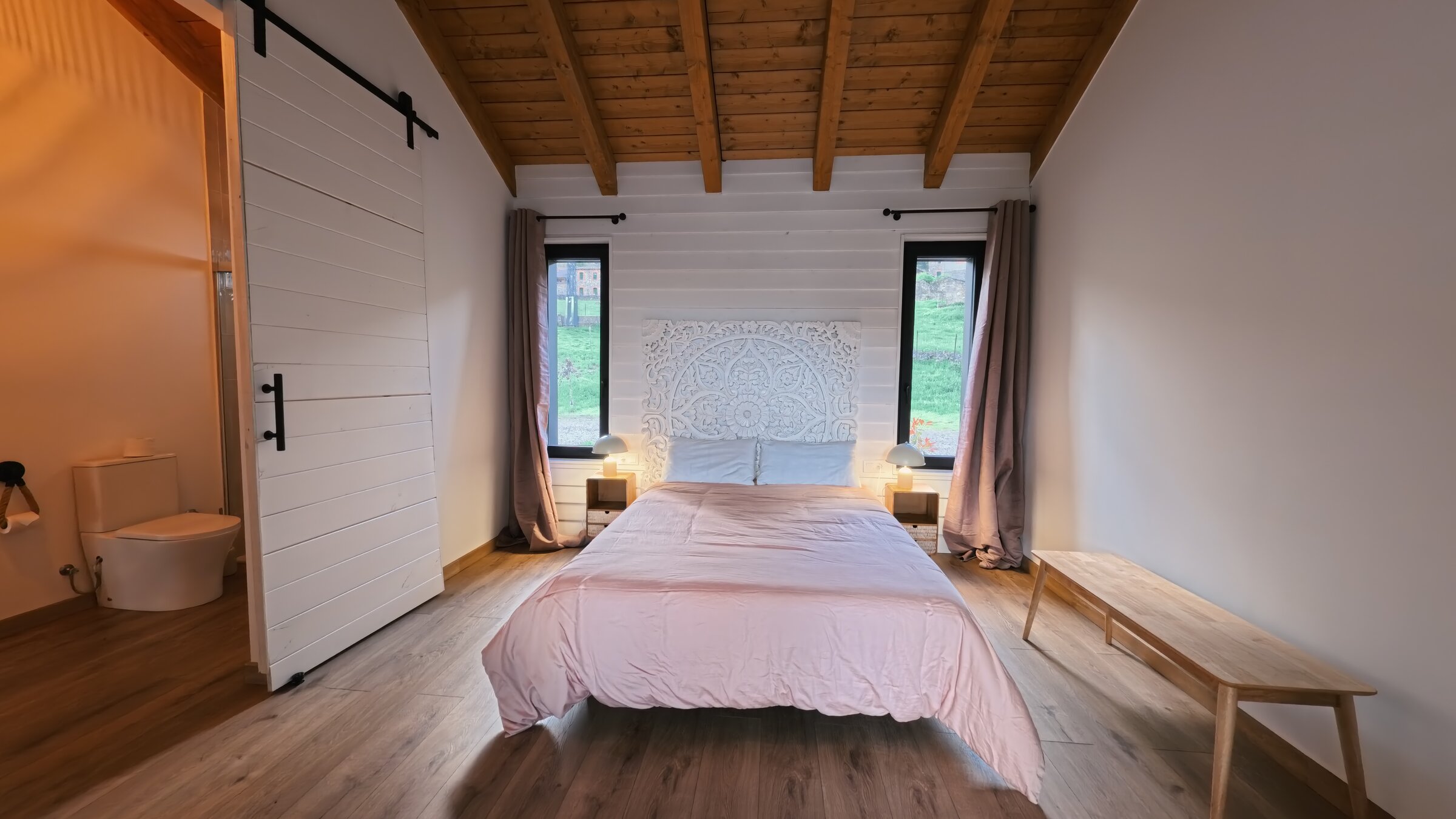 Dormitorio íntimo de Casa Braña