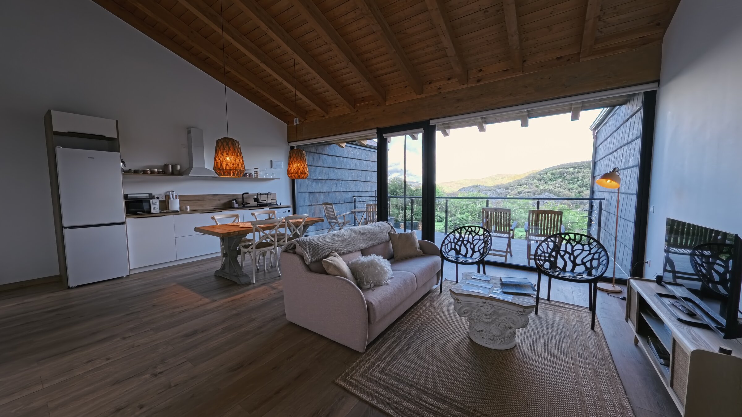 Vista del salón de Casa Braña