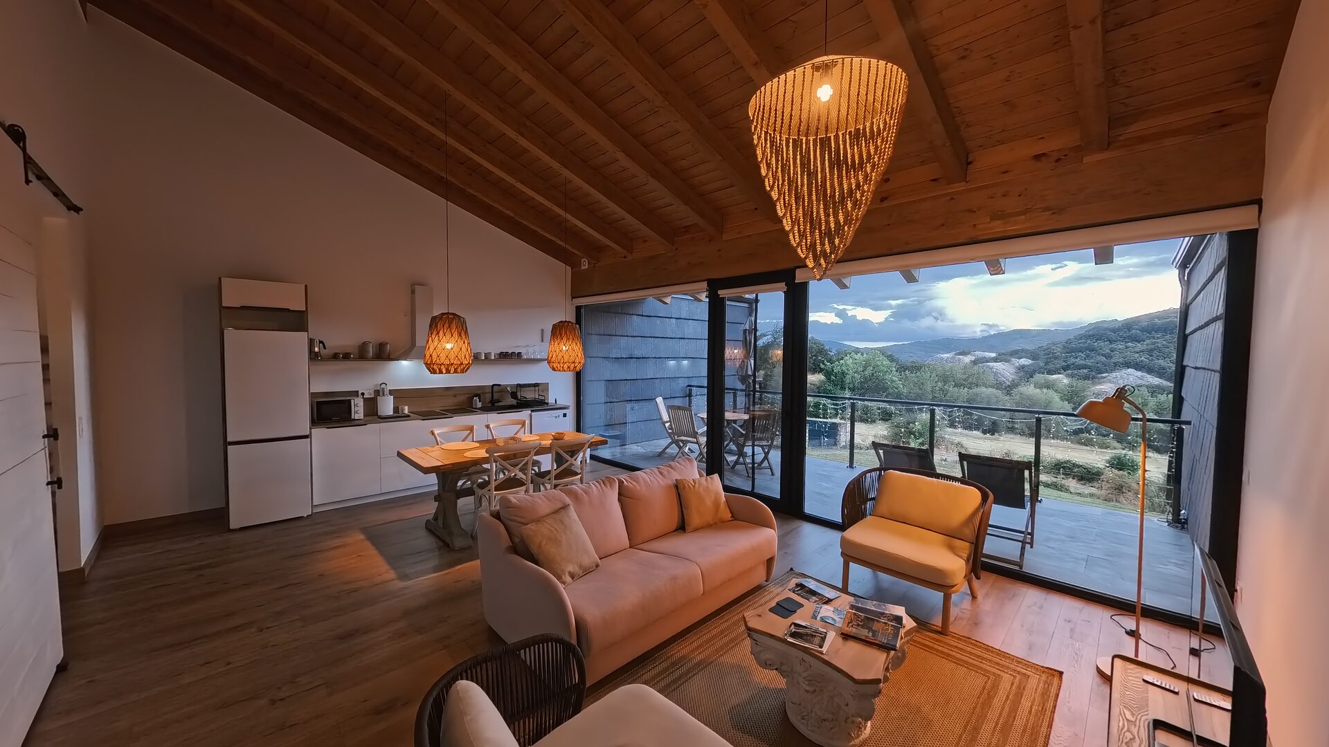 Vista del salón de Casa Braña